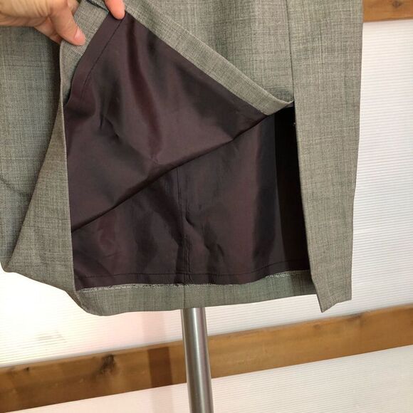 HOLT RENFREW Wool Grey Pencil Suit Skirt Vintage  Sz 4 - Picture 4 of 6